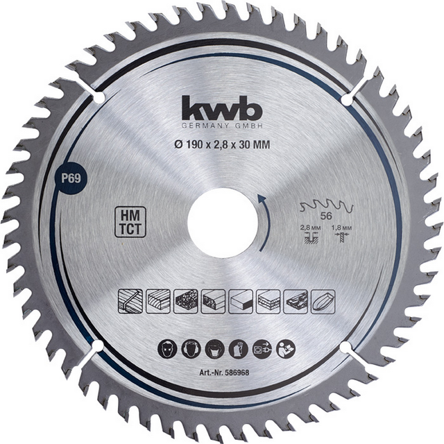 kwb Handkreissägeblatt Ø 190 x 2,8 x 30 mm