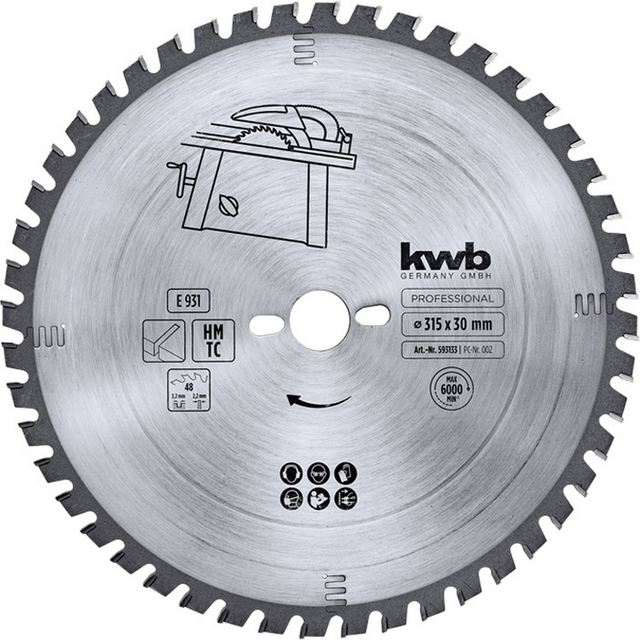 kwb Kreissägeblatt 'Easy Cut' 'Easy Cut' Ø 315 x 3,2 x 30 mm