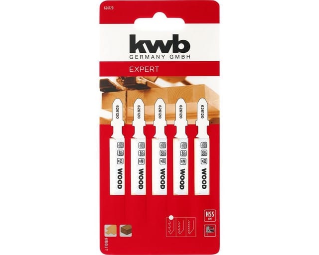 kwb Stichsägeblätter HSS/BIM für Laminat und Hartholz fein 2 Stück