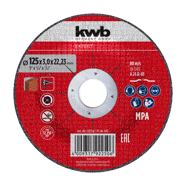 kwb Gewebetrennscheibe 'Expert' für Stein gekröpft Ø 125 x 3 mm