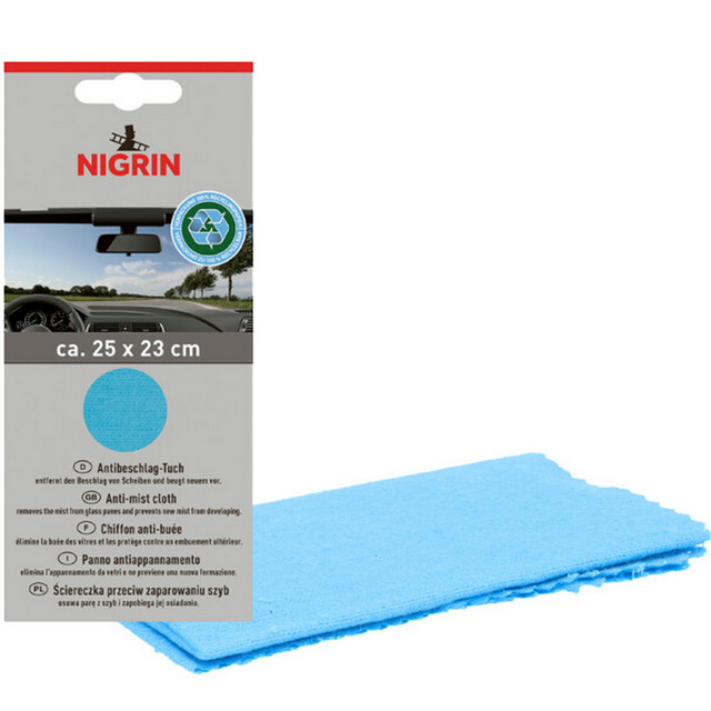 Nigrin Anti-Beschlag-Tuch Eco blau 25 x 23 cm