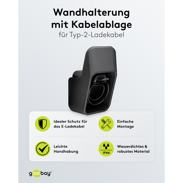 LAPP Wandhalterung mit Kabelablage für Elektrofahrzeug-Ladekabel Typ 2
