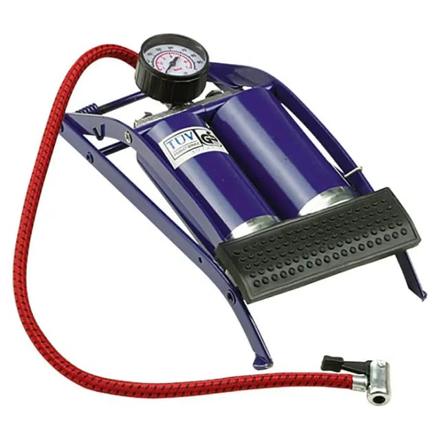 Cartrend Doppelzylinderfußpumpe mit Manometer