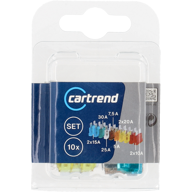 Cartrend Flachstecksicherungs-Set 10-teilig