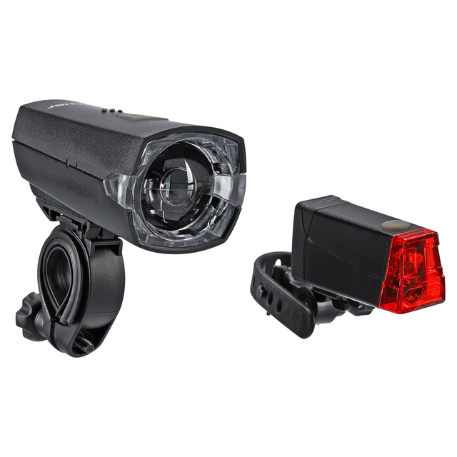 Fischer Fahrrad LED-Fahrradbeleuchtungs-Set