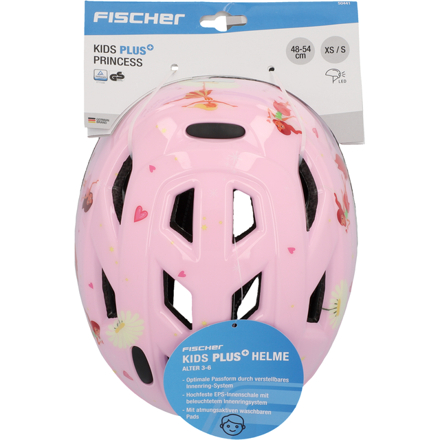Fischer Fahrrad Fahrradhelm 'Kinder Plus Princess' rosa XS/S
