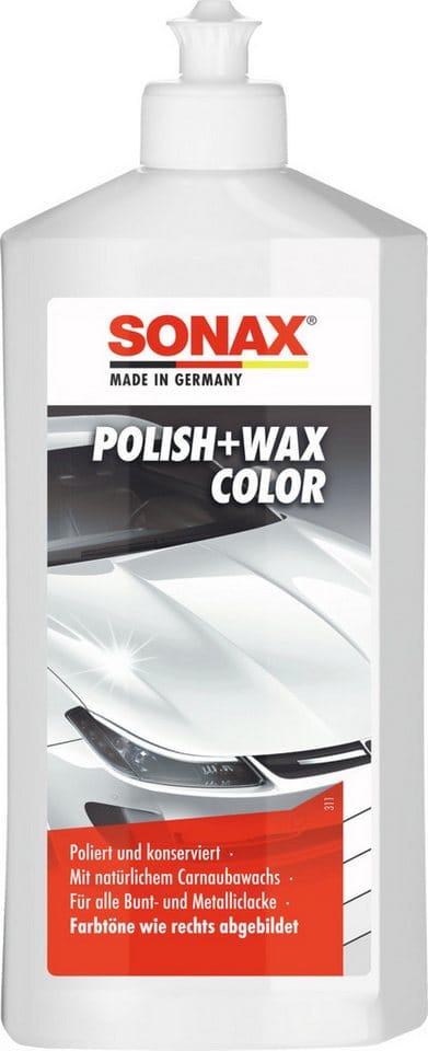 Sonax Autopolitur 'Polish+Wax Color' weiß 500 ml