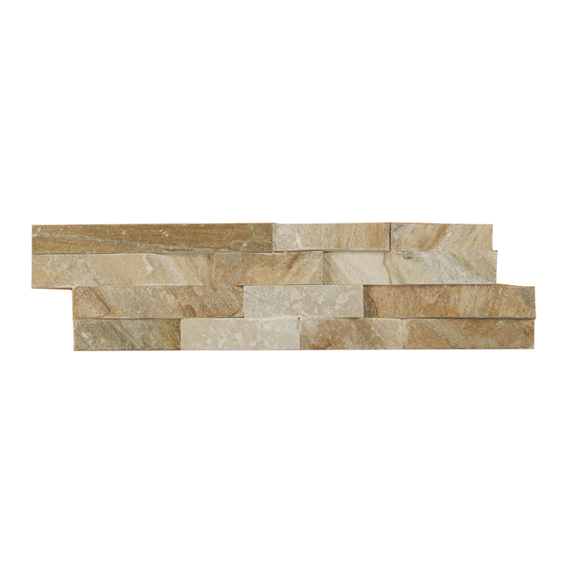 Wandfliese 'Brickstone' Naturstein grau/beige 15 x 55 cm