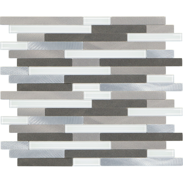 Mosaikfliese 'Easyglue' selbstklebend grau Kunststoff/Glas 30 x 30,5 cm