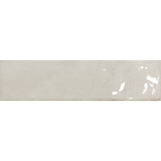 Wandfliese 'Brunei' weiß glänzend 6,5 x 25 cm