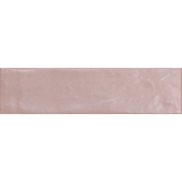 Wandfliese 'Tempo' rosa matt 6,5 x 25 cm