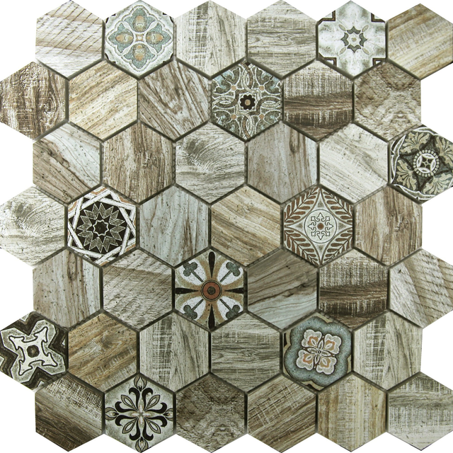 Mosaikfliese 'Nevio' hellbraun 30 x 30 cm