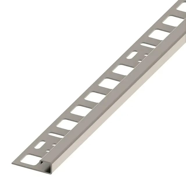 alfer Quadrat-Abschlussleiste silber 2500 x 20 x 10 mm
