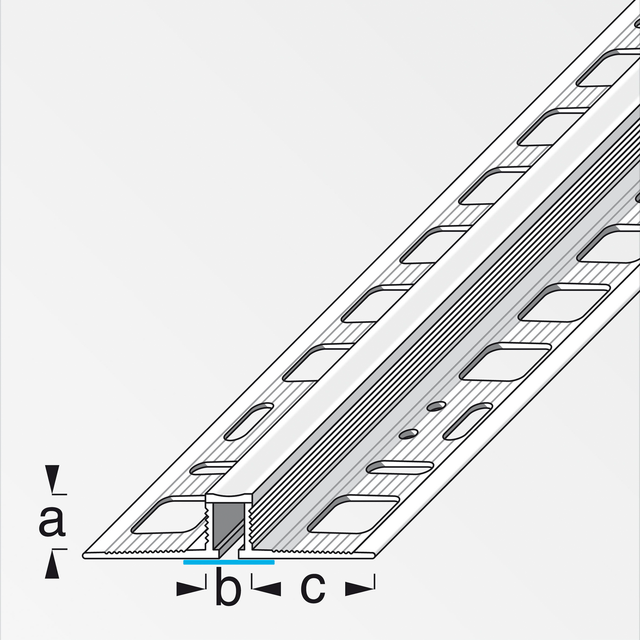 alfer Dehnfuge PVC grau 2500 x 8 x 10 mm