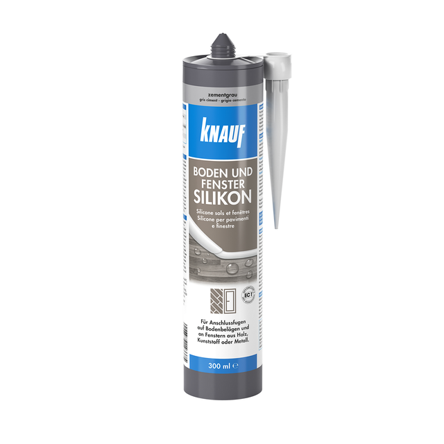 Knauf Boden- und Fenster Silikon zementgrau 300 ml