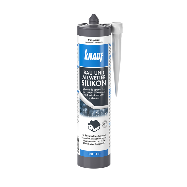 Knauf Bau- und Allwetter Silikon transparent 300 ml