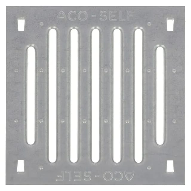 Hofablauf-Rost Stahl verzinkt 24,5 x, 24,5 cm