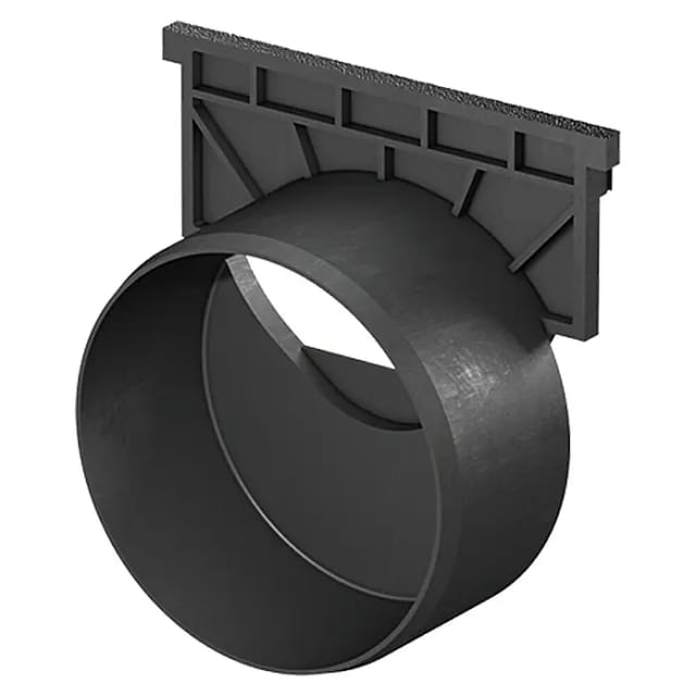 ACO Stirnwand mit Stutzen 'Self® Standardline' schwarz DN 100