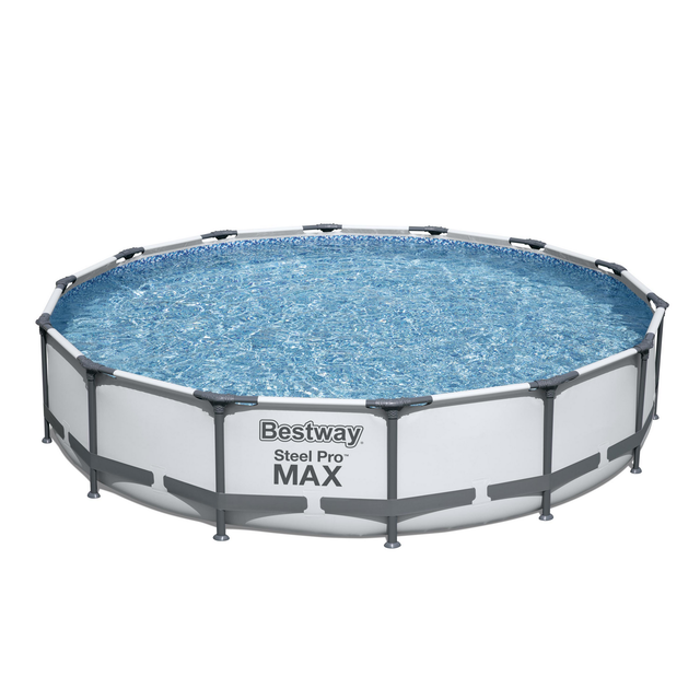 Bestway Aufstellpool 'Steel Pro MAX™' lichtgrau rund Ø 427 x 84 cm
