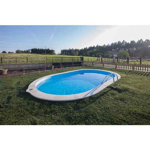 GRE Stahlwandpool-Set 'Sumatra' 600 x 320 x 120 cm mit Trittleiter und Sandfilteranlage