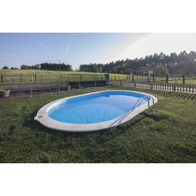 GRE Stahlwandpool-Set 'Sumatra' 700 x 320 x 120 cm mit Trittleiter und Sandfilteranlage