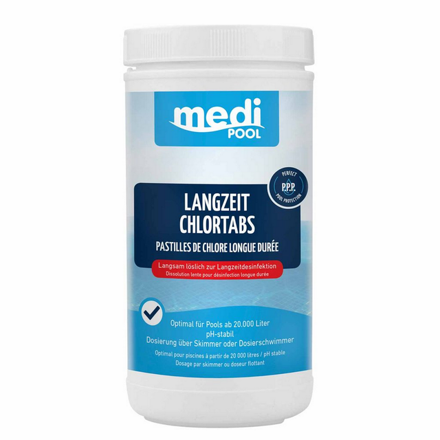 mediPOOL Langzeit-Chlortabs 1 kg, für die Poolpflege