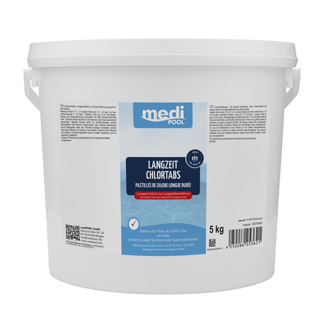 mediPOOL Langzeit-Chlortabs 5 kg, für die Poolpflege