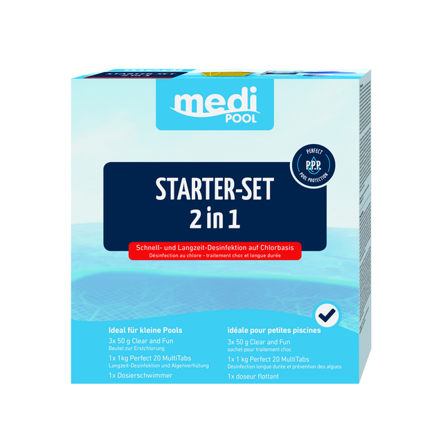 mediPOOL Starter-Set Chlor 2in1 inlusive Dosierschwimmer