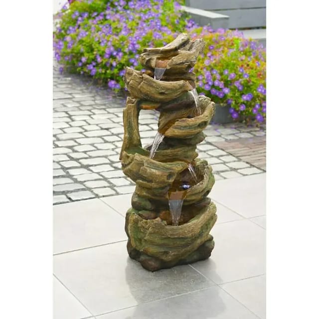 Ubbink Gartenbrunnen mit Wasserfall 'Trabia' braun 37 x 105 x 35 cm