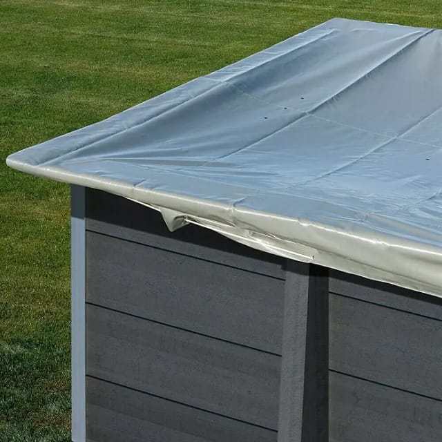 GRE Pool-Winterabdeckung grau 376 x 516 cm