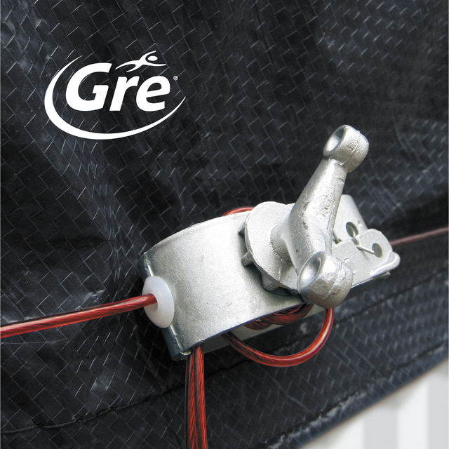 GRE Pool-Winterabdeckung grau 460 x 820 cm