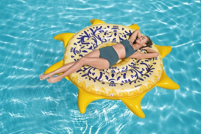 Bestway Badeinsel 'Mediterrane Sonne' gelb Ø 226 cm