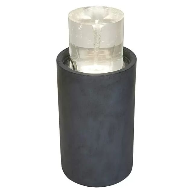 Ubbink Brunnen 'Salemi' grau mit LED-Farbwechsler, Fernbedienung Ø 30 x 67 cm