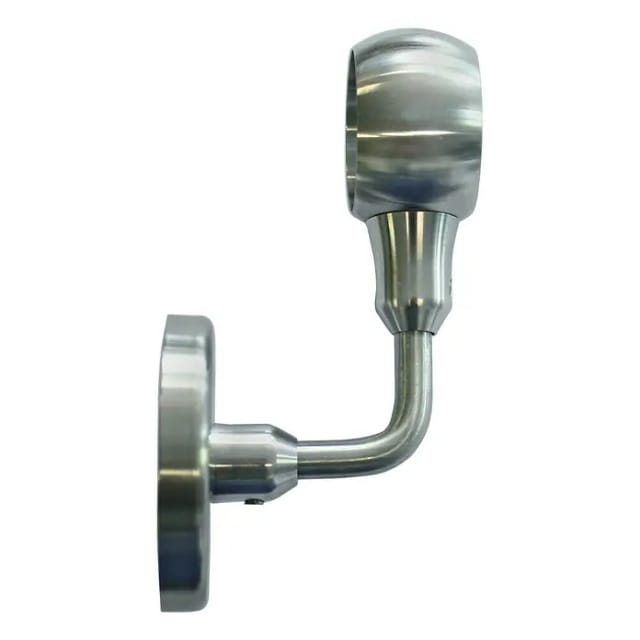 Wandhalter E17 mit Kugelring und Rosette edelstahlfarben