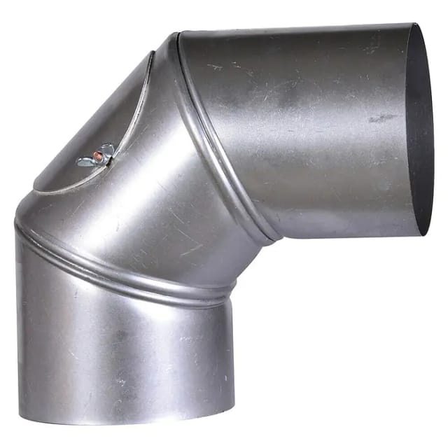 Firefix Rauchrohrbogen silbern Ø 120 mm