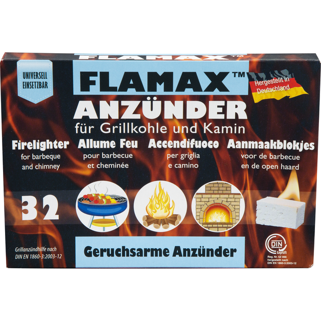 Flamax Grillkohle- und Kaminanzünder 32 Stück