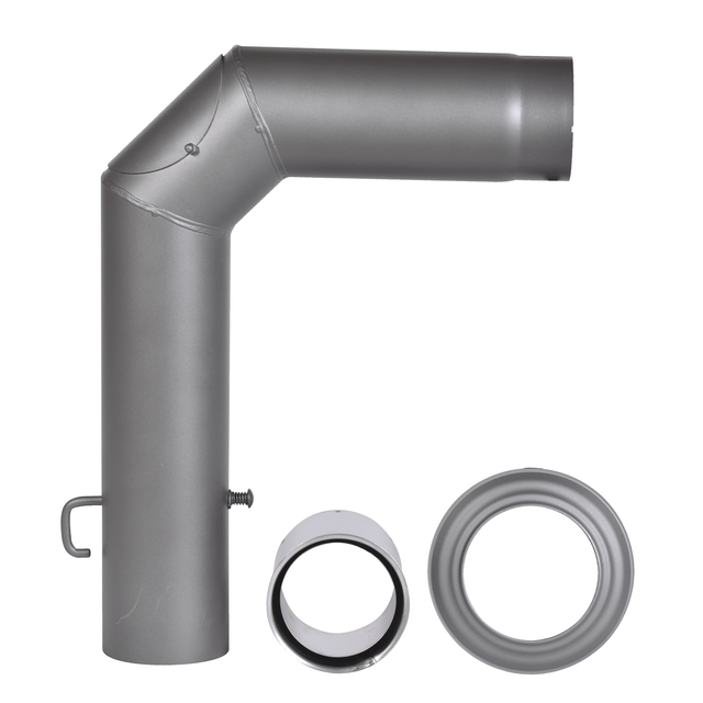 Firefix Winkelrauchrohr-Set dunkelgrau Ø 120 mm, 3-teilig
