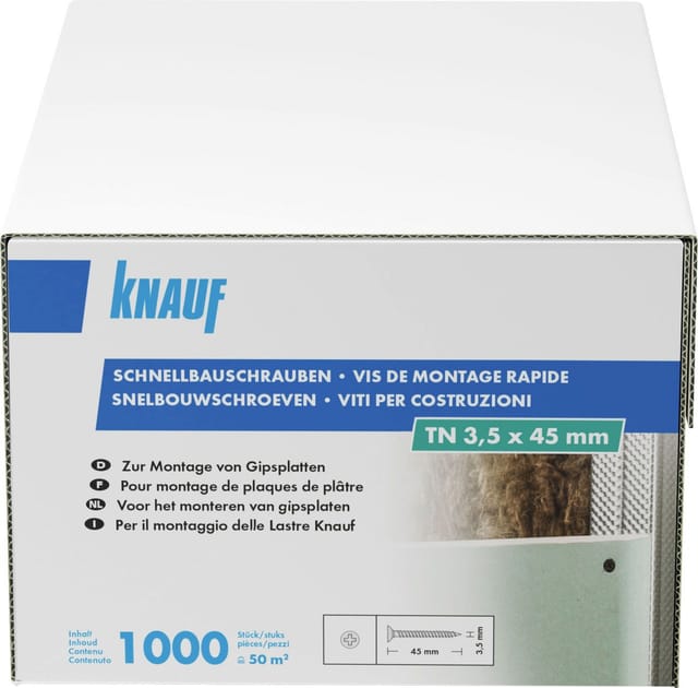 Knauf Schnellbauschrauben TN Feingewinde 1000 Stück 4,5 cm