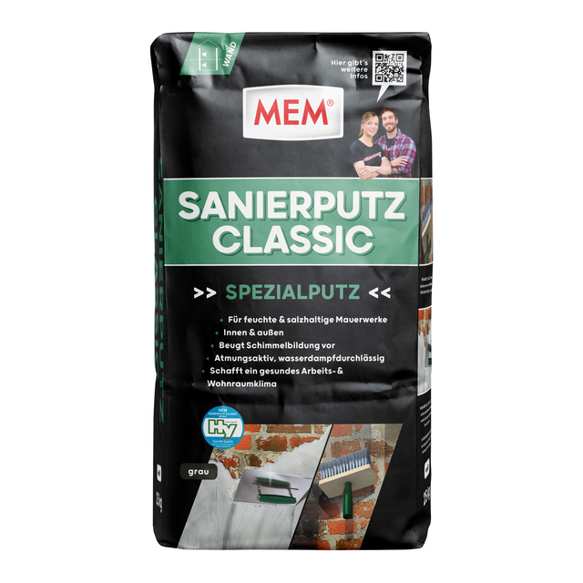 MEM Sanierputz 'Classic' grau 25 kg