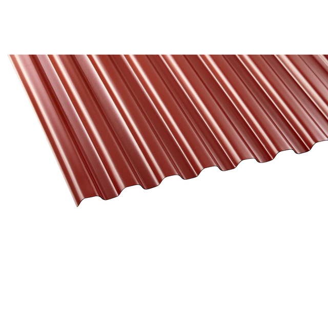 Gutta PVC-Wellplatte 'Trapez 70/18' rot 200 x 90 x 0,12 cm