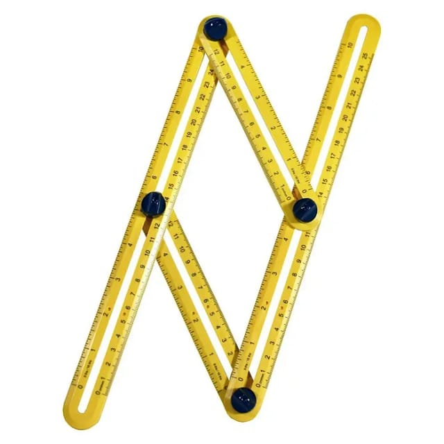 Broszio Tools Templater-Zollstock und Messwerkzeug mit Wasserwaage