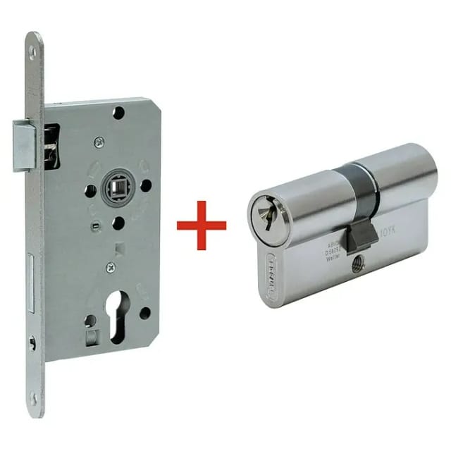 ABUS Einsteckschloss TKZ 20 "Ecoline" und Türzylinder 30/30 mm links
