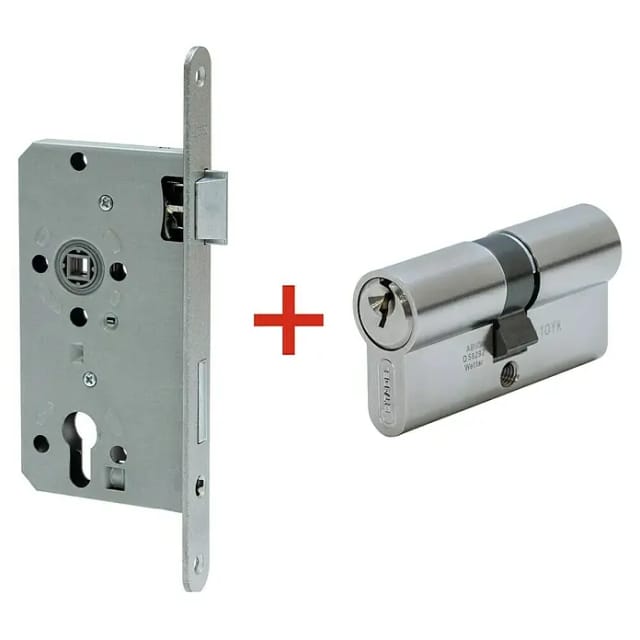 ABUS Einsteckschloss TKZ 20 "Ecoline" und Türzylinder 30/30 mm rechts