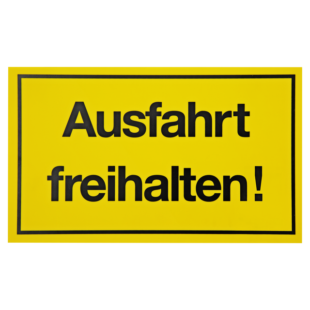 Schild 'Ausfahrt freihalten!' 15 x 25 cm