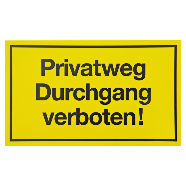 Schild 'Privatweg'