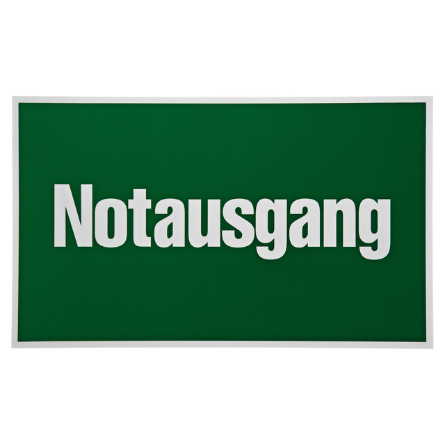 Schild 'Notausgang'