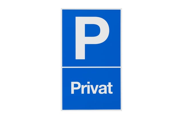 Meister Hinweisschild 'P-Privat' 250 x 150 mm