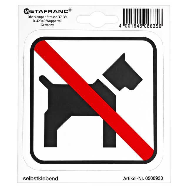 Schild 'Hunde verboten'