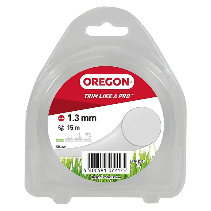 Oregon® Trimmerfaden 'Multicolor' Ø 1,3 mm x 15 m klar