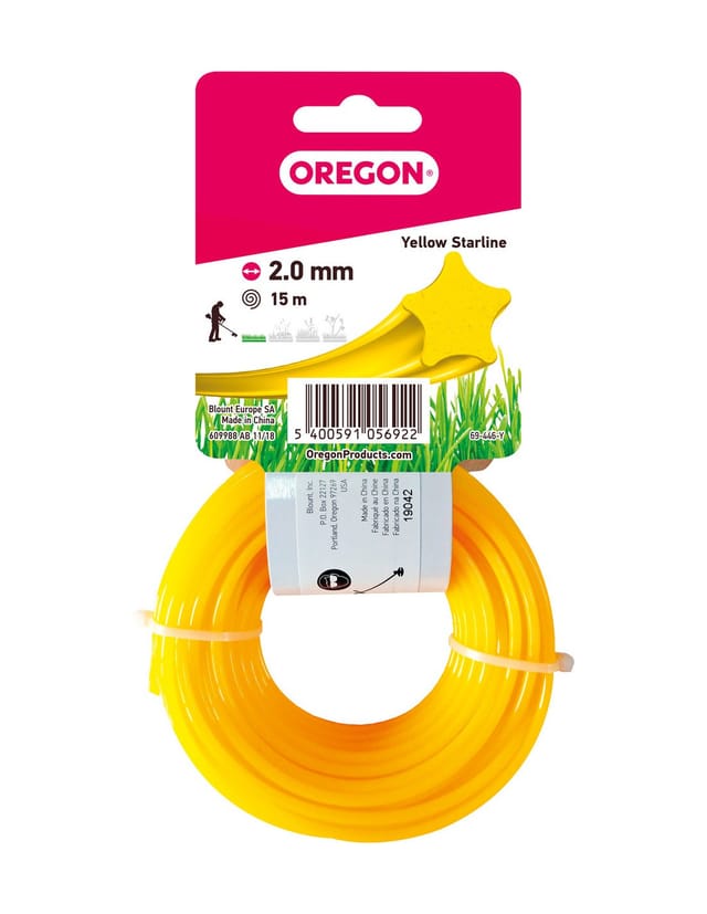 Oregon® Trimmerfaden 'Starline' 2 mm x 15 m gelb